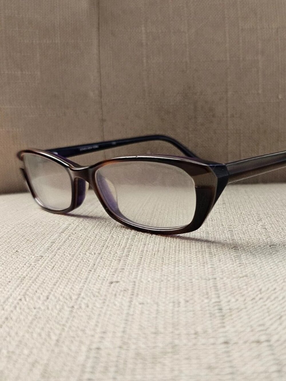 Vintage Jones New York Women Eyeglasses Frame Tortoise/Purple Glasses Eyewear